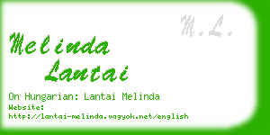 melinda lantai business card